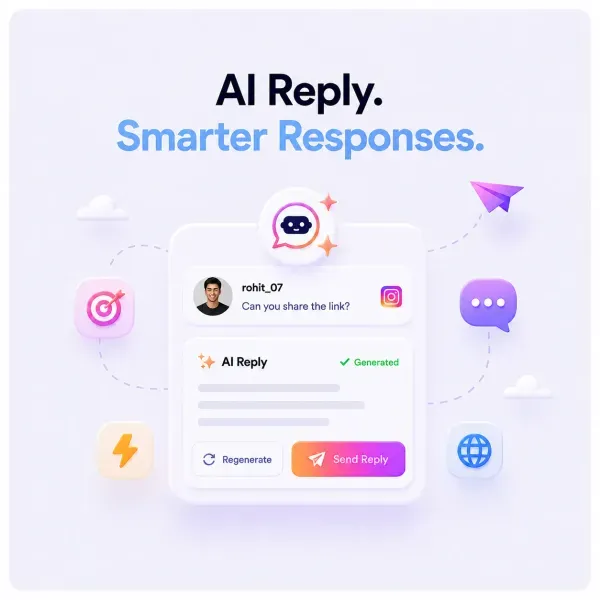 AI Replies: Reply in your tone without writing every message. Keep responses contextual and on-brand.